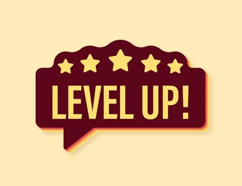 Game icon bonus. level up retro icon, new level logo. Vector illustration. Stock Illustration