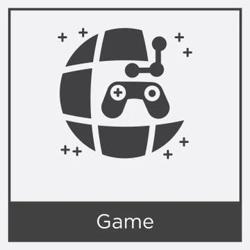 Game icon isolated on white background Free Stock Illustration