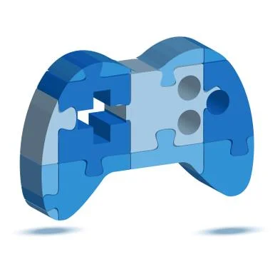 Game icon in puzzle Stock Illustration