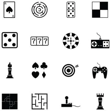 Game icon set Stock Illustration