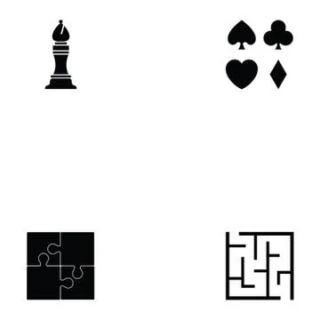 Game icon set Stock Illustration