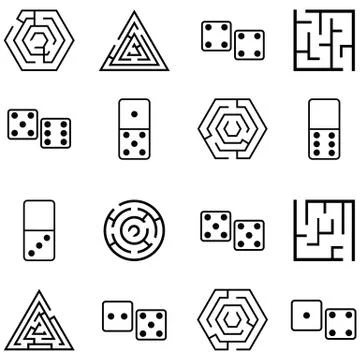 Game icon set Stock Illustration