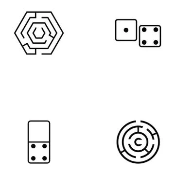 Game icon set Stock Illustration