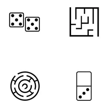 Game icon set Stock Illustration