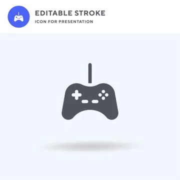 Game icon vector, filled flat sign, solid pictogram isolated on white, logo i Ilustración de archivo