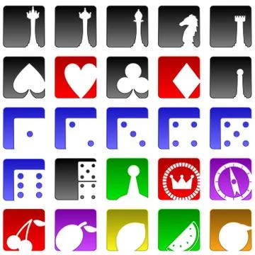 Game icons Stock Illustration