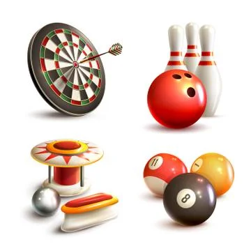 Game icons set Illustrazione stock