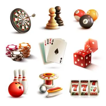 Game icons set Stockillustratie