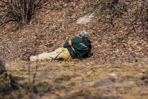 Game - an imitation of hostilities between Stock Photos