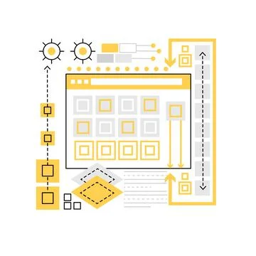 Game industry development Stock-Illustration