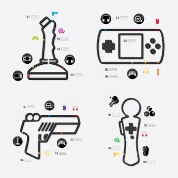 Game infographic Stock Illustration