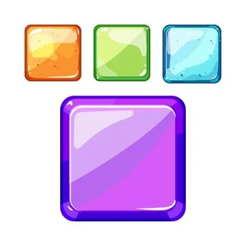 Game interface buttons on white background Stock Illustration