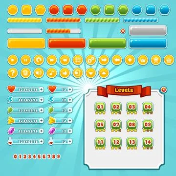 Game Interface Elements イラスト素材