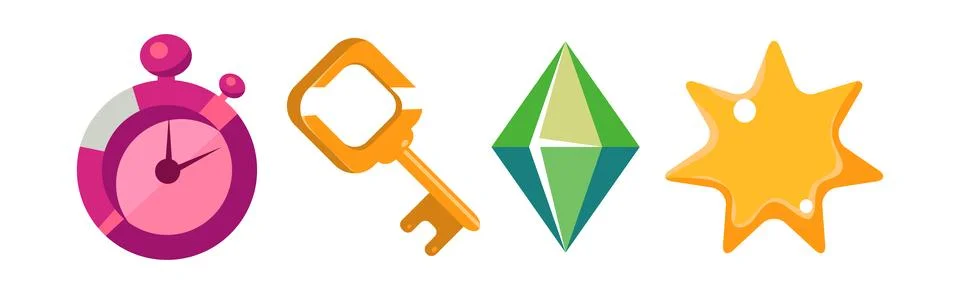 Game Interface Icon and Design Element Vector Set 스톡 일러스트