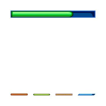 Game interface progress bar elements achieving goals 스톡 일러스트