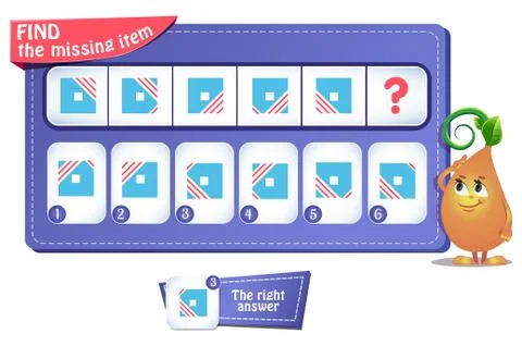 Game iq comes puzzle stripes Stock Illustration