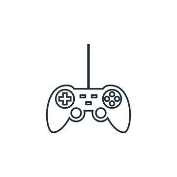 Game Joystick Icon Design Template Elements Stock-Illustration