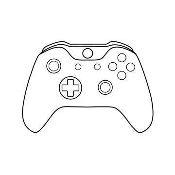 Game joystick in the logo vector.The gamepad for the console in vector. Stock Illustration
