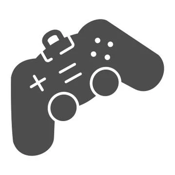Game joystick solid icon. Playing console vector illustration isolated on white イラスト素材