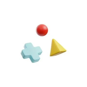 Game joystick vector icons in 3D. Isolated background. イラスト素材