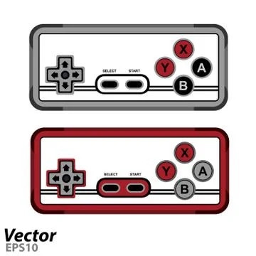 Game joystick in vector. Stock Illustration