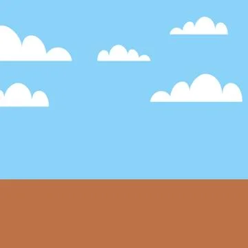Game landscape scene icon Stock Illustration