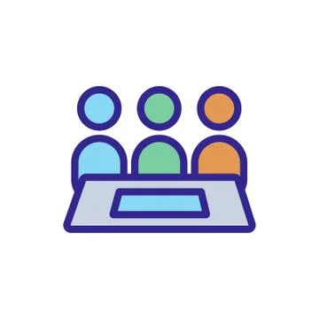 Game for a large company icon vector outline illustration 스톡 일러스트