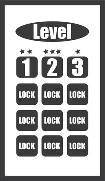 Game level  icon on black isolation Stock Illustration