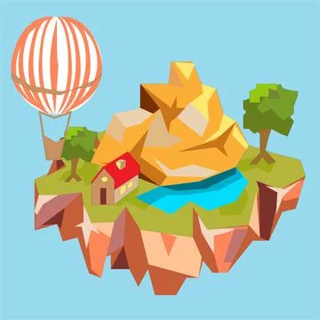 Game Level Map and Icon Stock Illustration