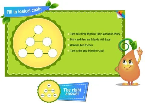 Game logical chain names Stock Illustration