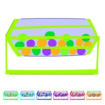 Game lotto ball machine vector cartoon graphic Stock Illustration