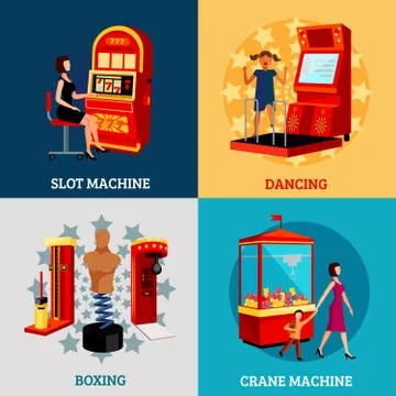 Game Machine 2x2 Design Concept Illustrazione stock