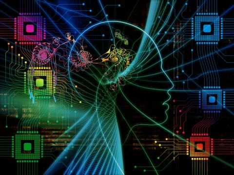 Game of Machine Consciousness Stock Illustration