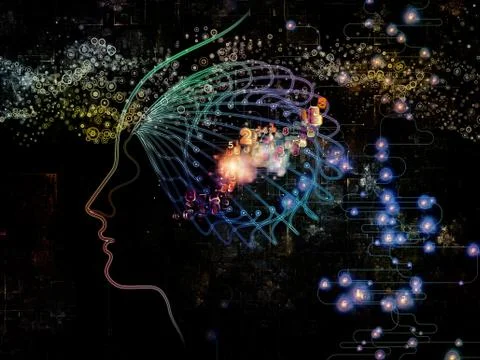 Game of Machine Consciousness Stockillustratie