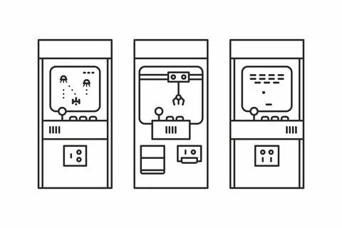 Game Machines Collection Illustrazione stock
