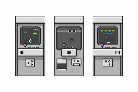Game Machines Collection Stock Illustration