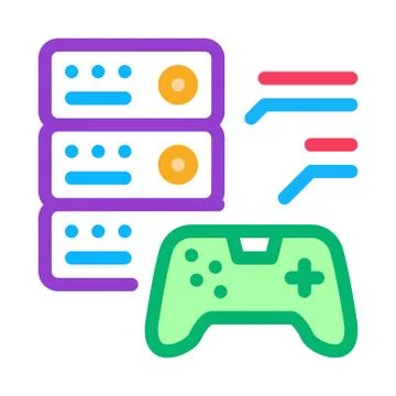 Game main menu icon vector outline illustration Stockillustratie