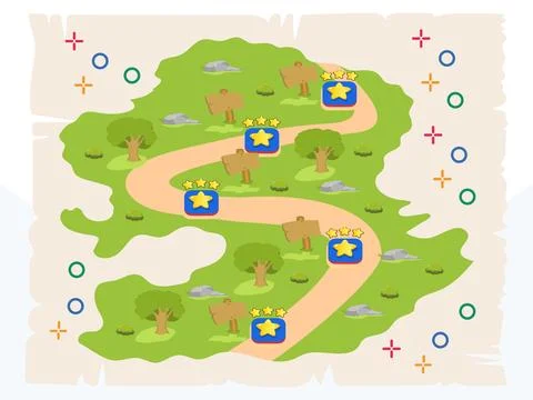 Game Map Concept Illustration Stock Illustration