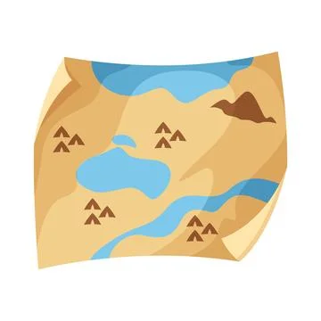 Game Map illustration Stock Illustration