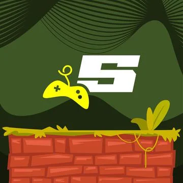 Game Number 5 Logo Stock Illustration