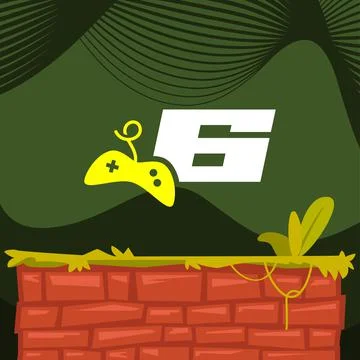 Game Number 6 Logo Stock Illustration