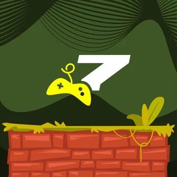 Game Number 7 Logo Illustrazione stock