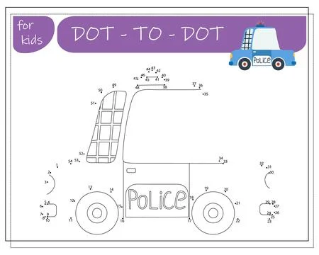 A game with numbers, an educational game from point to point for children, .. Stock Illustration