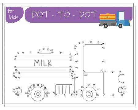 A game with numbers, an educational game from point to point for children, .. Illustrazione stock