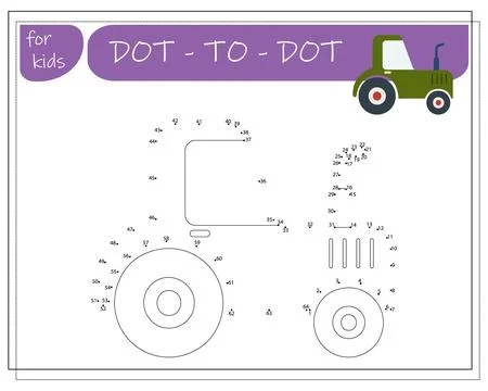 A game with numbers, an educational game from point to point for children, .. Stock Illustration