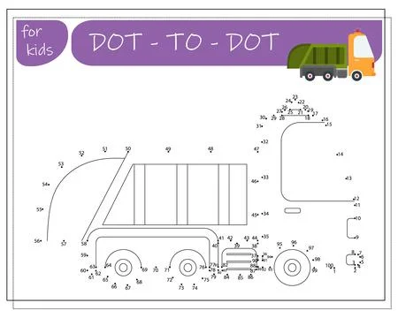 A game with numbers, an educational game from point to point for children, .. Stock Illustration