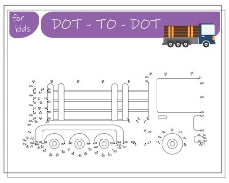 A game with numbers, an educational game from point to point for children, .. Stock Illustration