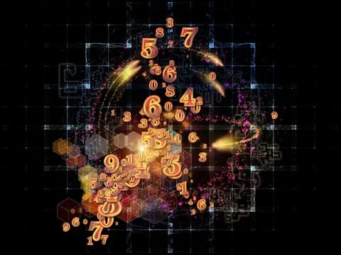 Game of Numbers Stock Illustration