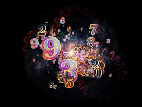 Game of Numbers Stock Illustration