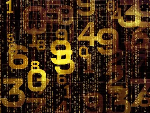 Game of Numbers Stock Illustration